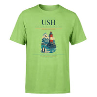 Thumbnail for Malvinas Argentinas International Airport (USH) T-Shirt single-side front print in Light Green | malvinas-argentinas-international-airport-ush-double-side-t-shirt