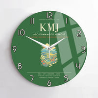 Thumbnail for Aso Kumamoto Airport KMJ Wall-Clock No-Frame - Green