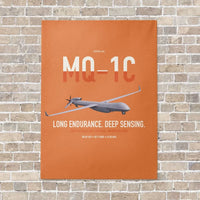 Thumbnail for MQ-1C Gray Eagle ER vertical canvas print - no frame - orange background