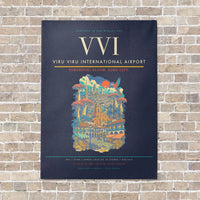 Thumbnail for Viru Viru International Airport VVI - Canvas No Frame - Navy Blue