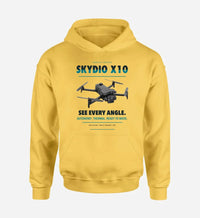 Thumbnail for Skydio X10 design on yellow hoodie single side