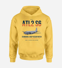 Thumbnail for Atlantique 2 Standard 6 design on yellow double-side hoodie, single-side print