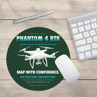 Thumbnail for DJI Phantom 4 RTK design on dark green round mouse pad