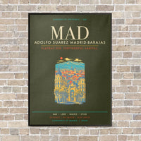 Thumbnail for Adolfo Suarez Madrid-Barajas Airport MAD - Canvas Framed - Green Army