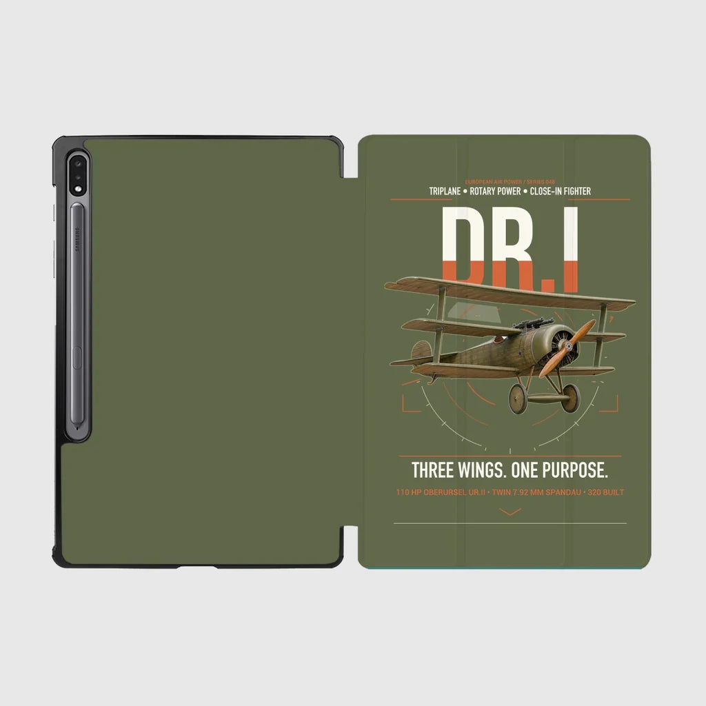Fokker Dr.I design on green army samsung tablet tablet case