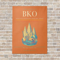 Thumbnail for Modibo Keita International Airport BKO — Bamako vertical canvas print - no frame - orange background