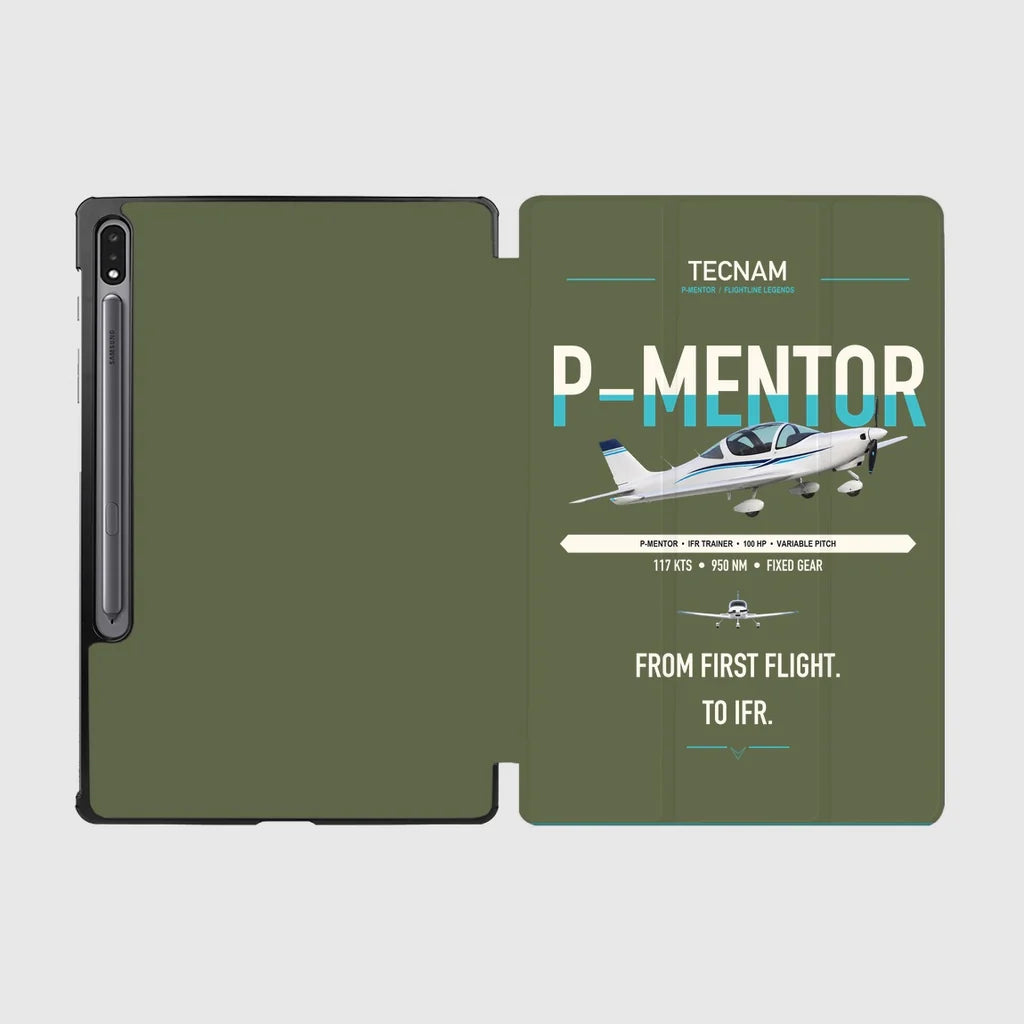 Tecnam P-Mentor design on green army samsung tablet tablet case