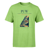 Thumbnail for Pullman–Moscow Regional Airport (PUW) T-Shirt single-side front print in Light Green | pullmanmoscow-regional-airport-puw-double-side-t-shirt