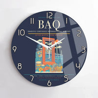 Thumbnail for Ernesto Cortissoz International Airport BAQ Wall-Clock No-Frame - Navy Blue