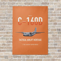 Thumbnail for Transall C-160D vertical canvas print - no frame - orange background