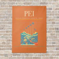 Thumbnail for Matecaña International Airport PEI — Pereira vertical canvas print - no frame - orange background