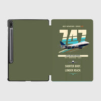 Thumbnail for Boeing 747SP design on green army samsung tablet tablet case