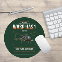 Thumbnail for Westland Wasp HAS1 design on dark green round mouse pad