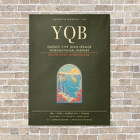 Thumbnail for Quebec City Jean Lesage International Airport YQB - Canvas Framed - Green Army