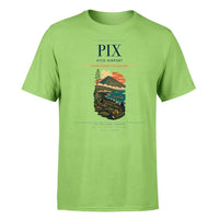 Thumbnail for Pico Airport (PIX) T-Shirt single-side front print in Light Green | pico-airport-pix-double-side-t-shirt