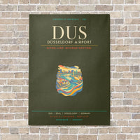 Thumbnail for Dusseldorf Airport DUS - Canvas Framed - Green Army