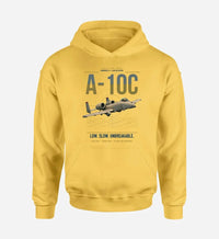 Thumbnail for A-10C Thunderbolt II design on yellow double-side hoodie, single-side print