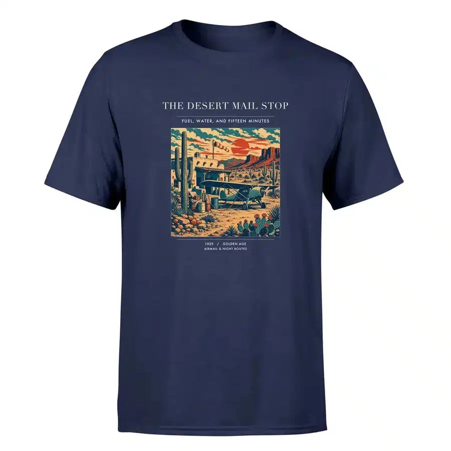 VINTAGE G4151 - The Desert Mail Stop - Premium T-Shirt design on navyblue premium t shirt