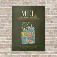 Thumbnail for Melbourne Airport MEL - Canvas Framed - Green Army
