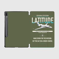 Thumbnail for Cessna Citation Latitude design on green army samsung tablet tablet case