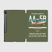 Thumbnail for Grumman American AA-5B Tiger design on green army samsung tablet tablet case