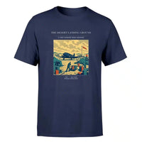 Thumbnail for VINTAGE G4517 - The Desert Landing Ground - Premium T-Shirt design on navyblue premium t shirt