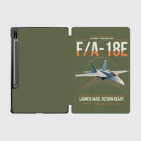 Thumbnail for F-A-18E Super Hornet design on green army samsung tablet tablet case