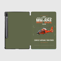 Thumbnail for Airbus MH-65E Dolphin design on green army samsung tablet tablet case