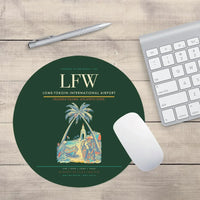 Thumbnail for Lome-Tokoin International Airport (LFW) design on dark green round mouse pad
