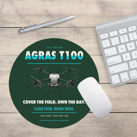 Thumbnail for DJI Agras T100 design on dark green round mouse pad