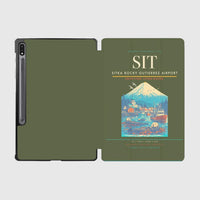 Thumbnail for Sitka Rocky Gutierrez Airport (SIT) design on green army samsung tablet tablet case