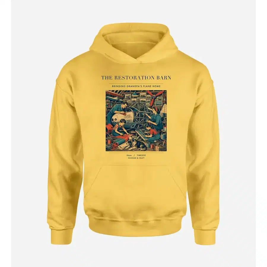 VINTAGE G4143 - The Restoration Barn - Premium Hoodie design on yellow premium
