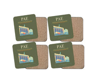 Thumbnail for Snohomish County Airport (Paine Field) (PAE) design on green army 4 pieces set coaster