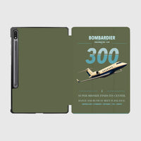 Thumbnail for Bombardier Challenger 300 design on green army samsung tablet tablet case