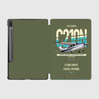 Thumbnail for Cessna T210N Centurion design on green army samsung tablet tablet case