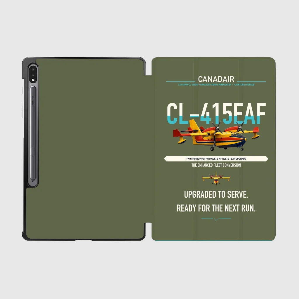 Canadair CL-415EAF design on green army samsung tablet tablet case