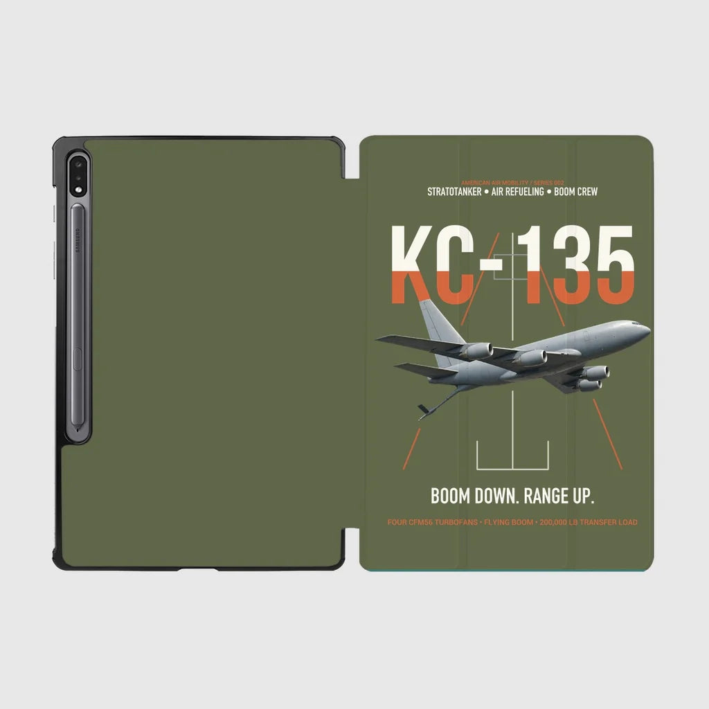 KC-135 STRATOTANKER design on green army samsung tablet tablet case
