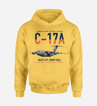 Thumbnail for C-17A Globemaster III design on yellow double-side hoodie, single-side print