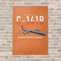 Thumbnail for C-141B Starlifter vertical canvas print - no frame - orange background
