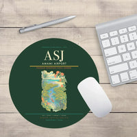 Thumbnail for Amami Airport (ASJ) design on dark green round mouse pad
