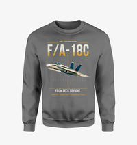 Thumbnail for F-A-18C Hornet design on gray sweatshirt