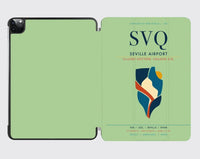 Thumbnail for Seville Airport (SVQ) design on light green ipad tablet case
