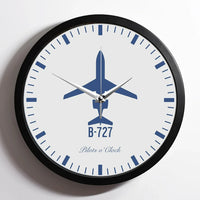Thumbnail for Boeing 727 aviation design on premium wood and metal wall clock.