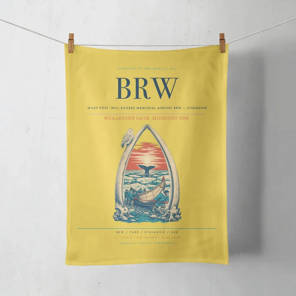 Wiley Post–Will Rogers Memorial Airport (BRW) design on yellow towel