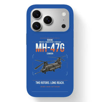 Thumbnail for Boeing MH-47G Chinook design on blue magsafe iphone case, for iPhone 17 Pro