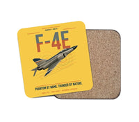 Thumbnail for F-4E Phantom II design on yellow 1 piece coaster