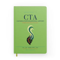 Thumbnail for Catania-Fontanarossa Airport (CTA) design on light green notebook
