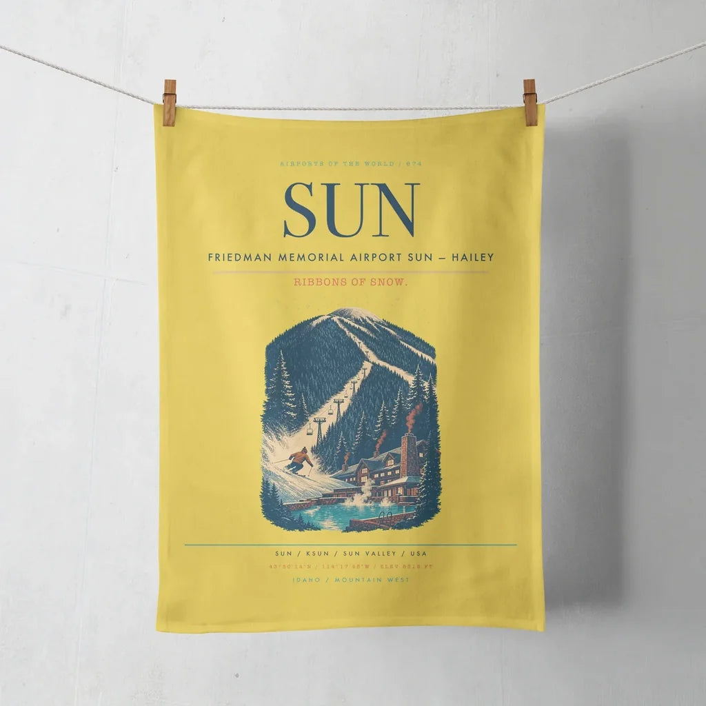 Friedman Memorial Airport (SUN) design on yellow towel