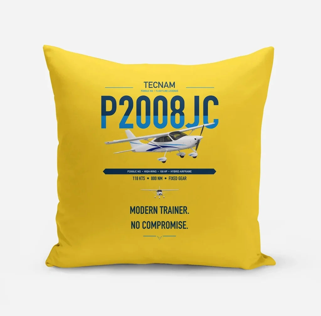 Tecnam P2008JC NG design on yellow pillow