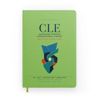 Thumbnail for Cleveland Hopkins International Airport (CLE) design on light green notebook